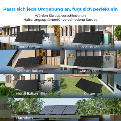 200W Balkonkraftwerk Sunshare mit 1,5kWh Speicher (1 x 200w Module + optionaler Speicher 1,5kWh)