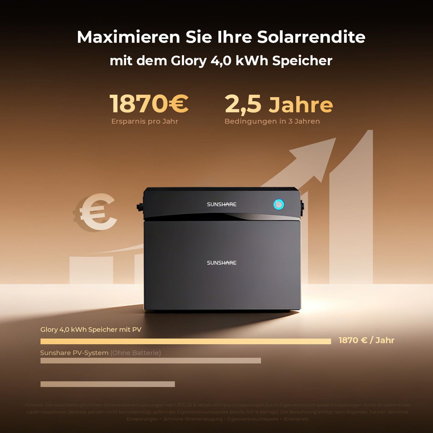 Glory Basiseinheit 4.019 Wh Speicher mit Hybrid-Wechselrichter